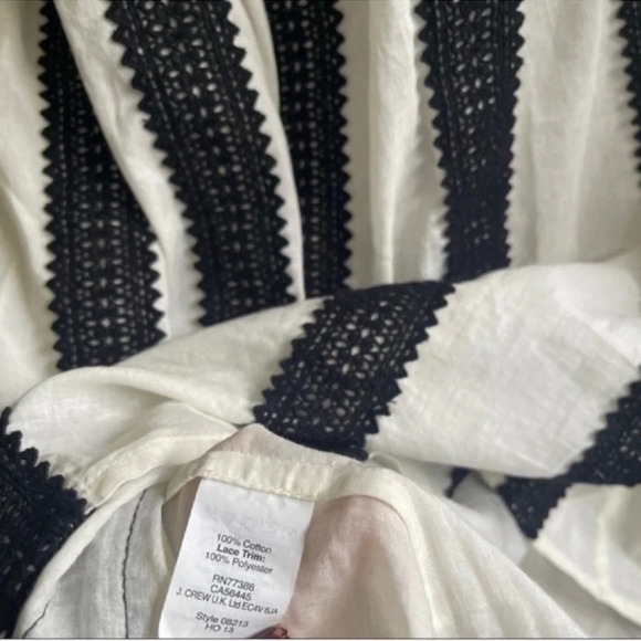 J.CREW Tie Neck Bow & Tie Traditional Romanian Style Dress Size Medium - Picture 10 of 14